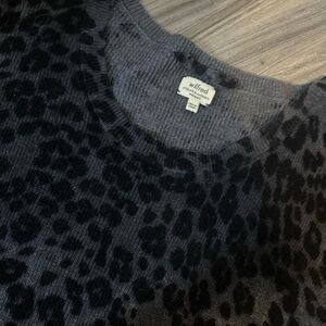 Wilfred Black and Gray Animal Print Top